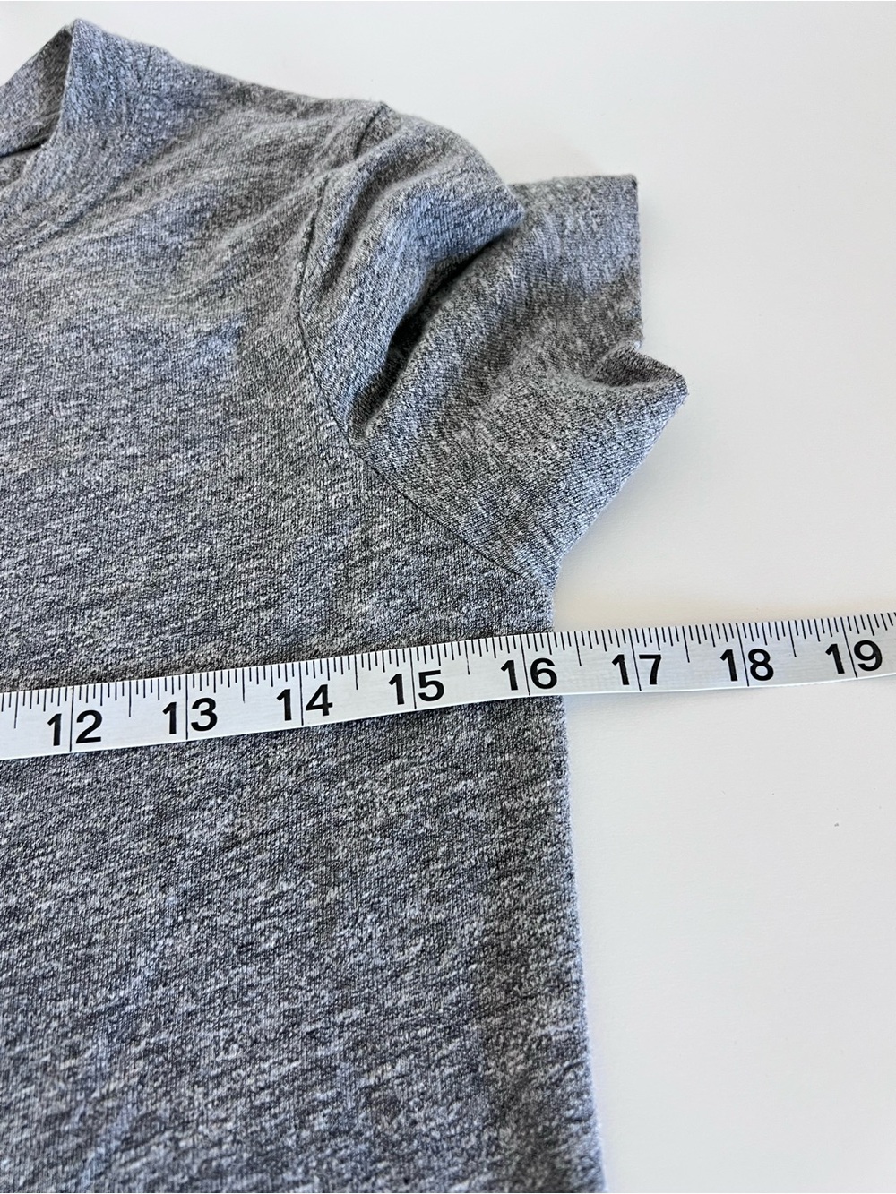 Stateside Women's Grey Slub Crew Neck T-Shirt Heathered Grey Textured Cotton - Picture 6 of 7